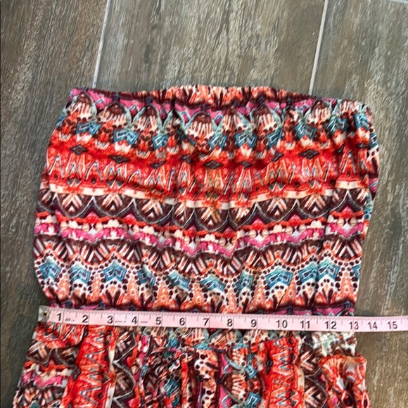 Boston Proper Red and Pink Geometric Jumpsuit - Picture 7 of 10